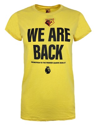 Watford FC Football T Shirt Womens 10 Team Crest Top WT5
