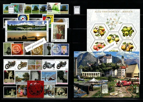 LIECHTENSTEIN 2016 - Complete Year.  MNH.  €170