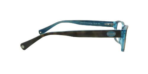 COACH Brooklyn HC6040 5116 Dark Tortoise Teal Demo Lens 52 mm Woman's Eyeglasses - Picture 2 of 7