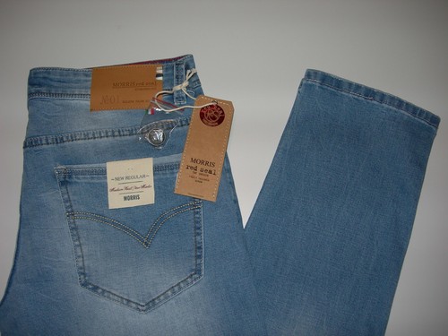 MORRIS JEANS REGULAR DENIM CHIARO STRETCH CONFORT ELASTICIZZATO L 23 UOMO  DONNA | eBay