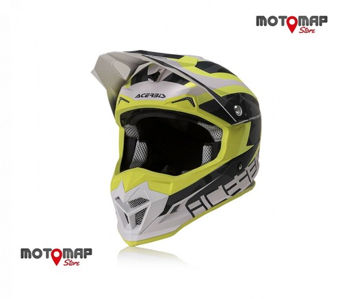 Casco acerbis profile 4 giallo fluo bianco cross enduro atv quad  0022821.455 | eBay