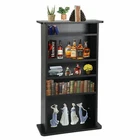DVD CD Multimedia Cabinet Storage Adjustable 5 Layers Book Shelf Media Tower