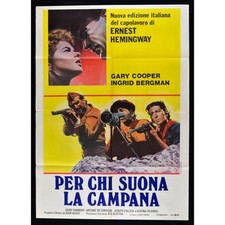 manifesto PER CHI SUONA LA CAMPANA gary cooper ingrid bergman tamiroff A237
