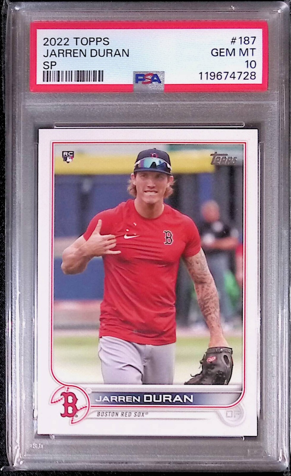 2022 Topps Image Variations Jarren Duran #187 SP Rookie