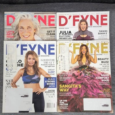 Lot of 4 D'Fyne Fitness Magazine Summer & Fall 2019; Spring & Winter 2020