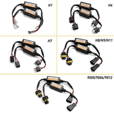 2ER H7/H4 LED Lampen+Canbus Adapter Für Scheinwerfer Ehlerfrei, Entzerrung Teile
