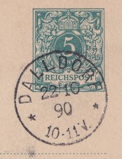 78366) DALLDORF guter Berlin Vorort-Stempel 1890 auf Postkarte