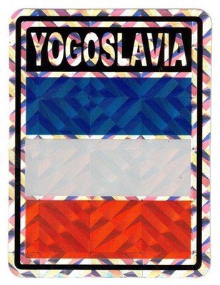 Pack Of 50 Yugoslavia Country Flag Reflective Decal Bumper Sticker DC-258