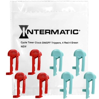 Intermatic Cycle Timer Clock ON/Off Plastic Switch Trippers 2 Pack, Green,red