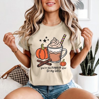 Youre The Pumpkin Spice To My Latte Damen T-Shirt Herbst Getränke Tee