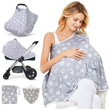 Baby Nursing Cover  Nursing Poncho - Multi Use Cover for Baby Car Seat Canop...