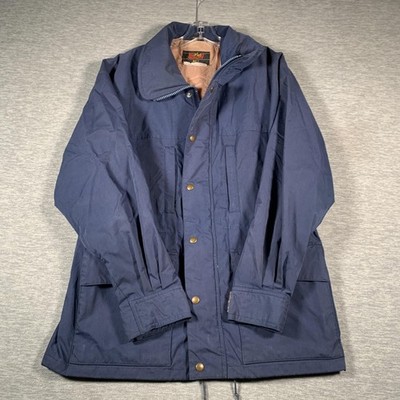 Vintage REI Jacket Mens Medium Blue Summit Quality Parka Coat Outdoors Camp 90s