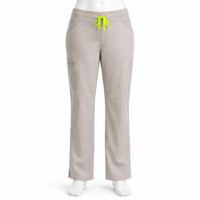 FIGS Kade Cargo Scrub Pants Womens 2XL Petite Stone Beige Stretch Straight Leg