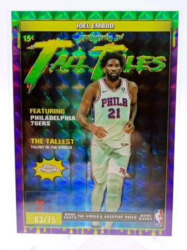 2025 Topps Chrome Joel Embiid Refractors Purple Geometric (RAW)