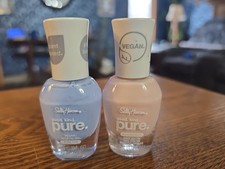 2 Sally Hansen Good Kind Pure Vegan Nail Color 360 Crystal Blue/020 Almond Milk