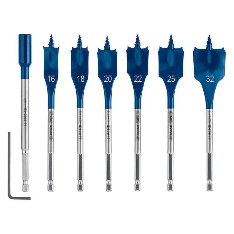 Meche plate Bosch pour percer le bois sans effort set de 7 forets