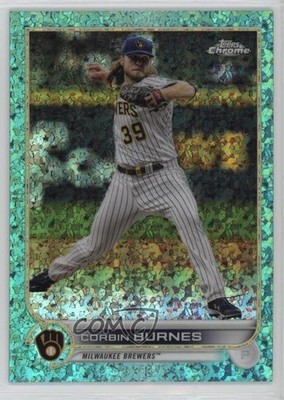 2022 Topps Chrome Aqua Mini-Diamond Refractor 6/199 Corbin Burnes #167 14ez