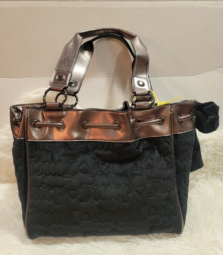 Juicy Couture Daydreamer 'Vintage Dreams' Tote Bag Liquorice/ Gunmetal New - Picture 2 of 5