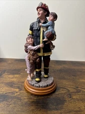 Vanmark Red Hats of Courage Hero II Figurine, First Edition EUC Fireman Gift