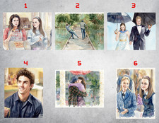 Gilmore Girls Watercolor Style Wall Collage Poster Print Kit