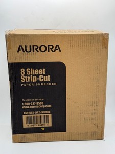 Aurora Déchiqueteuse de papier à bandes de 8 feuilles – Nouveau vieux stock / En boîte