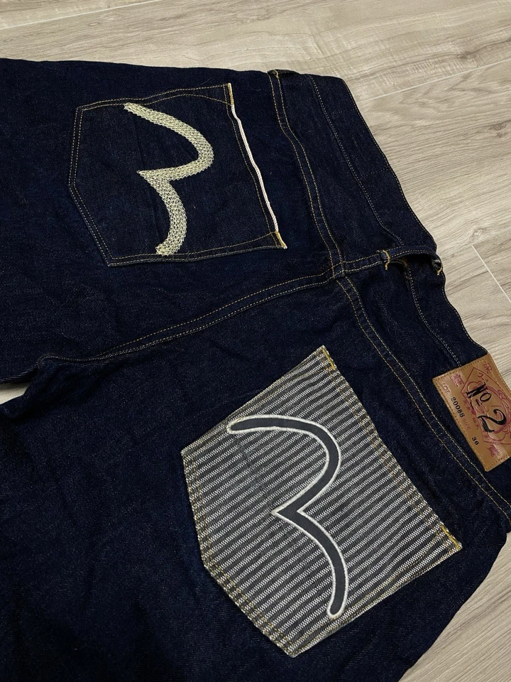 Evisu Vintage Japanese Denim Jeans Shorts Y2K Men’s Size 36 - Image 3 of 4
