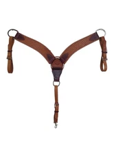 HR Saddlery Champion 3 3/4" Leather Breast Collar Basket Weave 6041-BSK-01