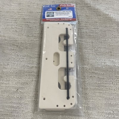 Teak Isle PolyTech Pontoon 2 Rod Holder NIP