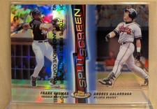 1999 Topps Finest SPLIT SCREEN REFRACTOR Left Andres Galarraga Frank Thomas HOF
