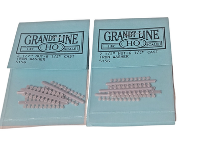 #ad #ad Grandt Line #5156 2.5quot; Nut 6.5quot; Iron Washer HO Scale 2pks $3.99