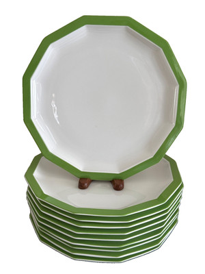Rosenthal Studio Linie Sunion 10 Green Polygon Dinner Plates By Tapio Wirkkala