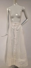 EDWARDIAN WHITE COTTON SKIRT W BASKET WEAVE 