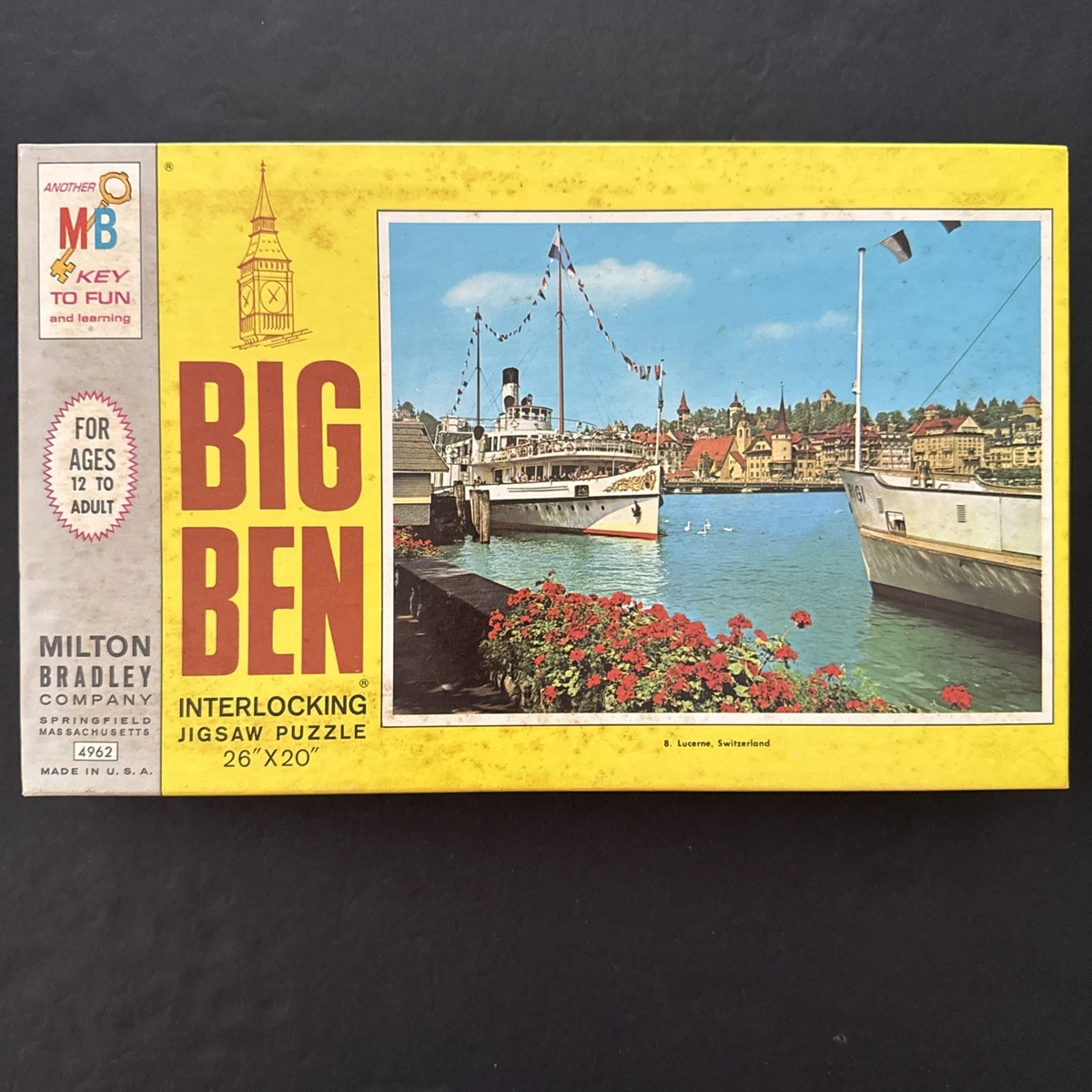 年代物 レトロ Milton Bradley BIG BEN ジグソーパズル 年代物 レトロ