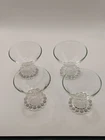 4 - Vintage Anchor Hocking Boopie Berwick Clear Sherbet Glasses 3.5" Tall