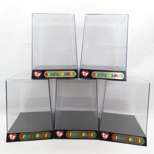 Lot of 5 Vintage Official Ty Beanie Babies Collectible Display Cases! (K631)