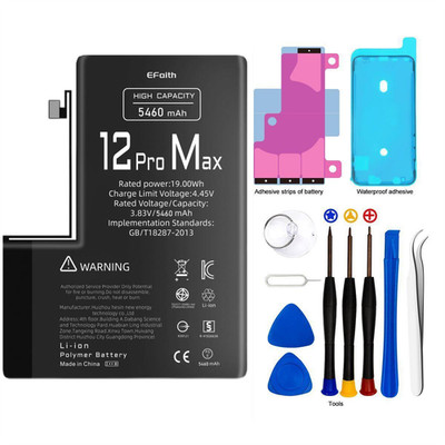 Akku Set Für iPhone 12 Pro Max Ersatz 5460mAh Batterie Battery Accu 0 Ladezyklen