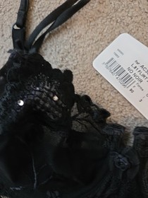 Brand New Lise Charmel Underwired Size Uk 34C Black Bra With Crystal  New 