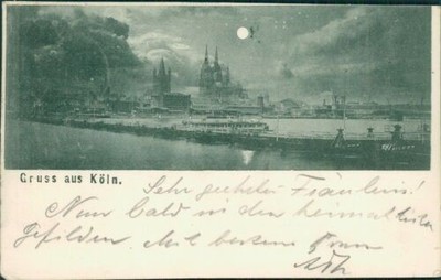 Ansichtskarte Köln 1897 Vollmond  (Nr.881)