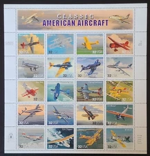 US 1997 #3142 32c Classic American Aircraft sheet of 20 MNH