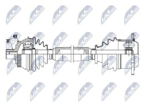 Original NTY Driveshaft NPW-AU-063 For Audi