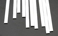 Plastruct Rectangle Strip Styrene .060x1/4x10 (10) - Model Scratch Building