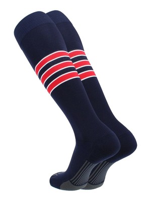 TCK Dugout Series Socks NAVY | WHITE | SCARLET MD