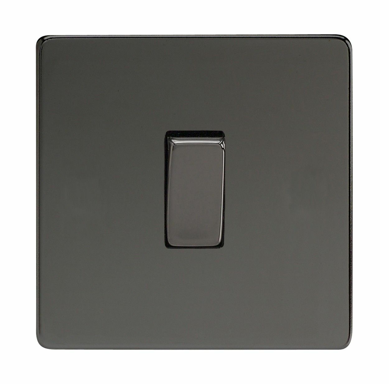 Varilight XDI1S Screwless Iridium Black 1 Gang 1 or 2 Way Rocker Light Switch