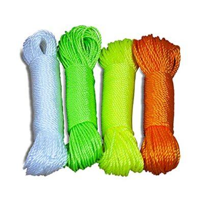30M gedrehtes Nylonseil 3mm Kordel Schnur für Garten, Garage, Wäscheleine, Camping
