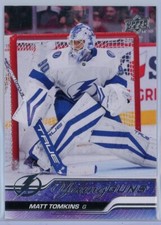 2023-24 Upper Deck Hockey 470 Matt Tomkins Young Guns RC Tampa Bay Lightning G