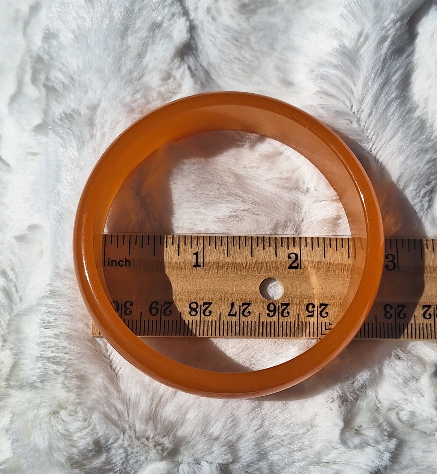 Chunky Translucent Tangerine Orange Bakelite Art … - image 13