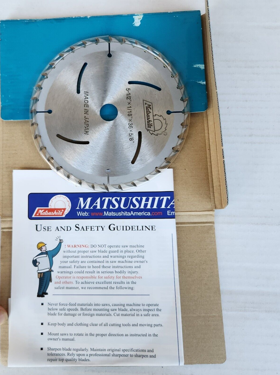 Carbide Saw Blade MS751236C Matsushita 51/2 Carbide Saw Blade MS751236C Matsushita 51/2