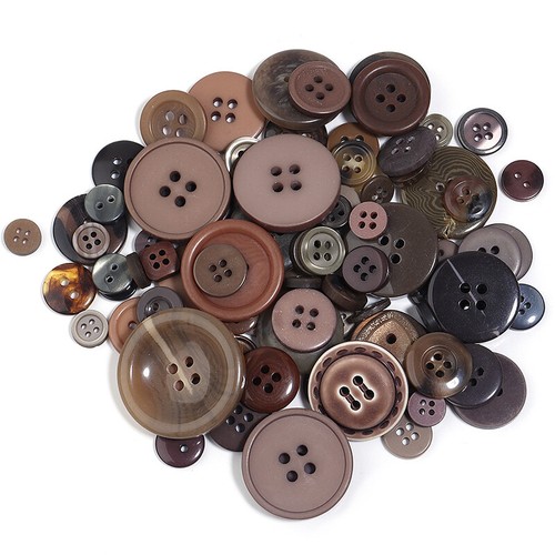 Mixed Color Round Buttons Handmade DIY Buttons Painting Flower Material Package - Picture 15 of 23