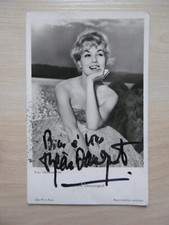 Mylene Demongeot autograph signed 9x14 cm postcard