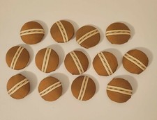 Vintage  Fabric Covered Buttons Signed P R Qty 13 